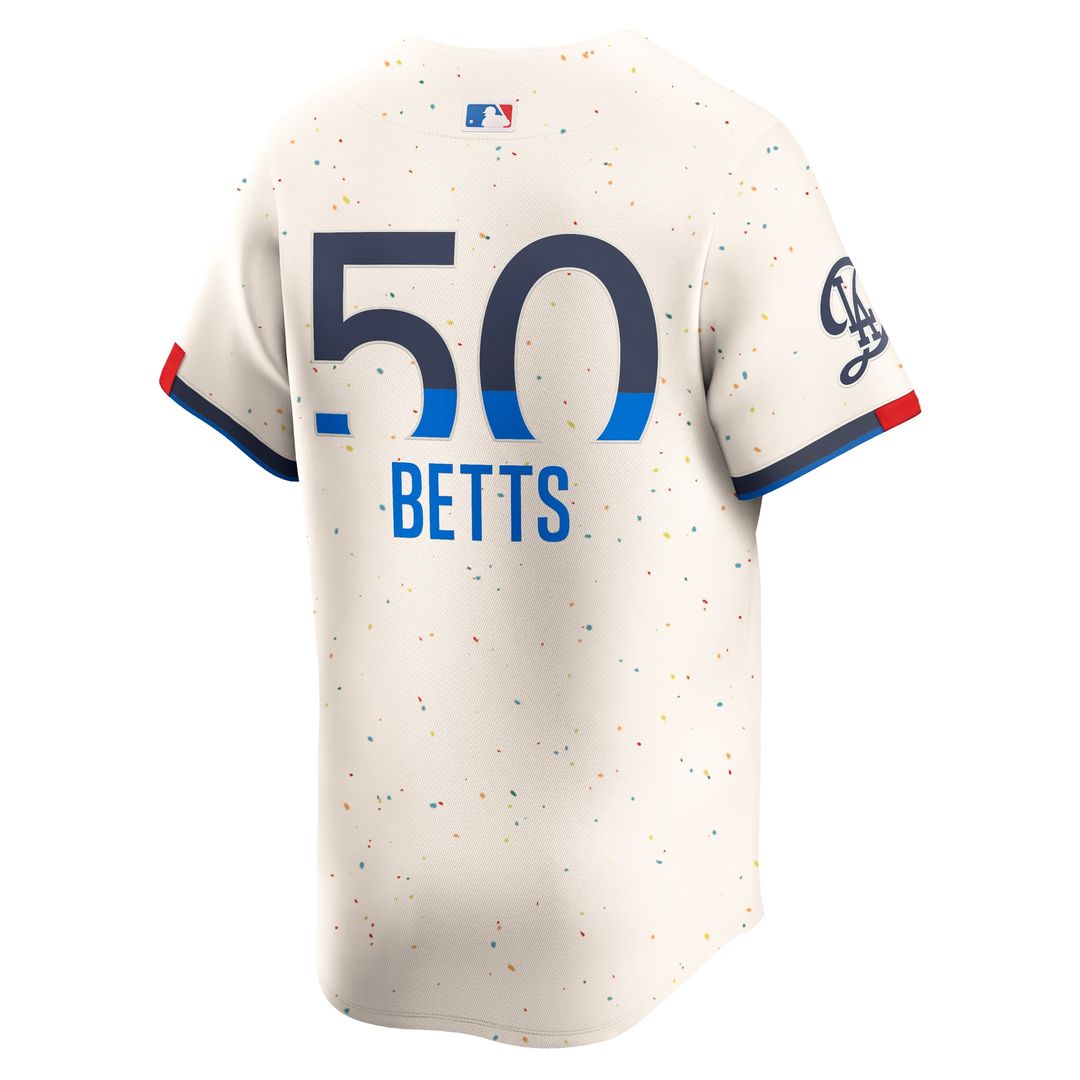 Los Angeles Dodgers Mookie Betts Nike City Connect Limited Player Jersey - Cream MLB Team Jersey Baseball Fan Apparel