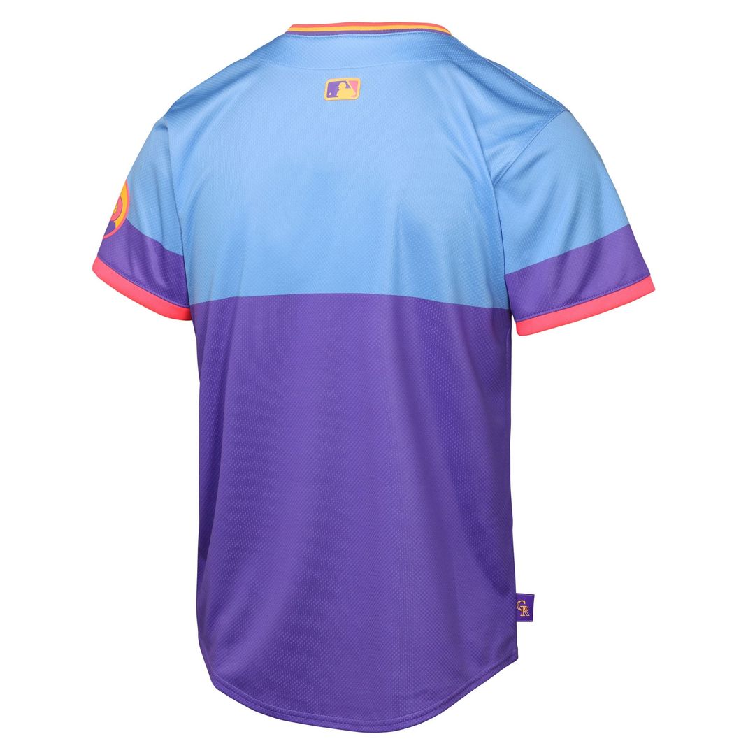 Colorado Rockies Nike Youth 2025 City Connect Limited Jersey - Purple/Light Blue MLB Team Jersey Baseball Fan Apparel