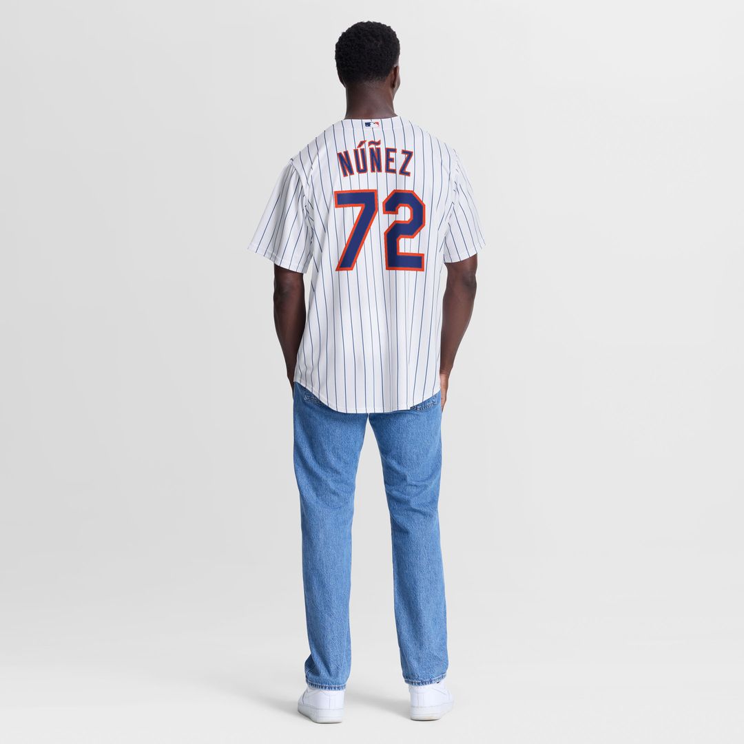 New York Mets Dedniel Núñez Nike Home Replica Jersey - White MLB Team Jersey Baseball Fan Apparel