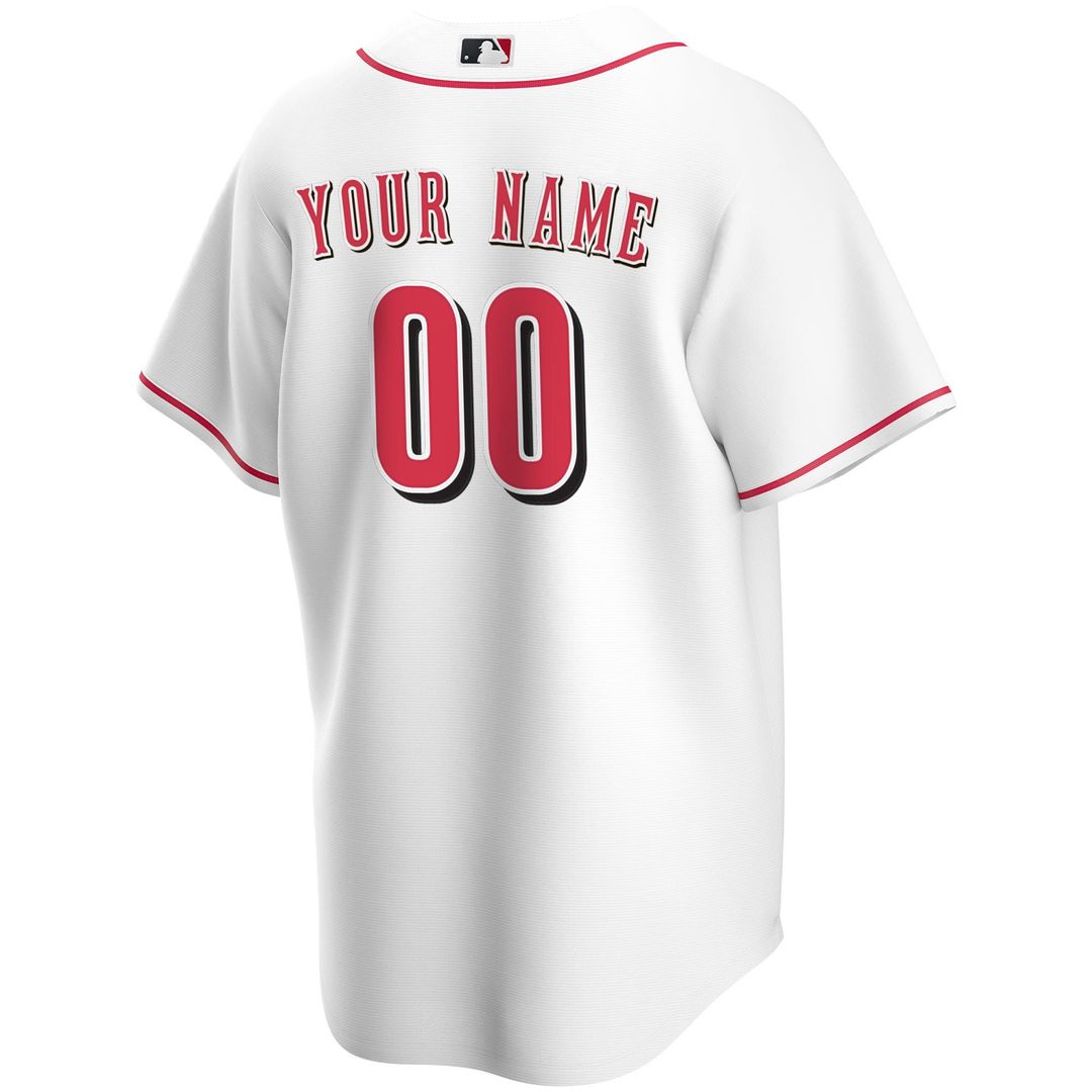 Cincinnati Reds Nike Home Replica Custom Jersey - White MLB Team Jersey Baseball Fan Apparel