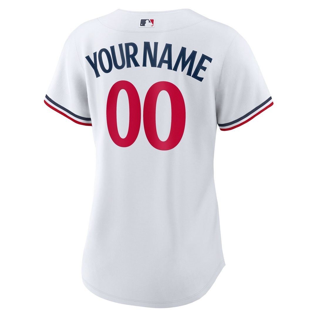 Minnesota Twins Nike Women's Home Replica Custom Jersey - White MLB Team Jersey Baseball Fan Apparel