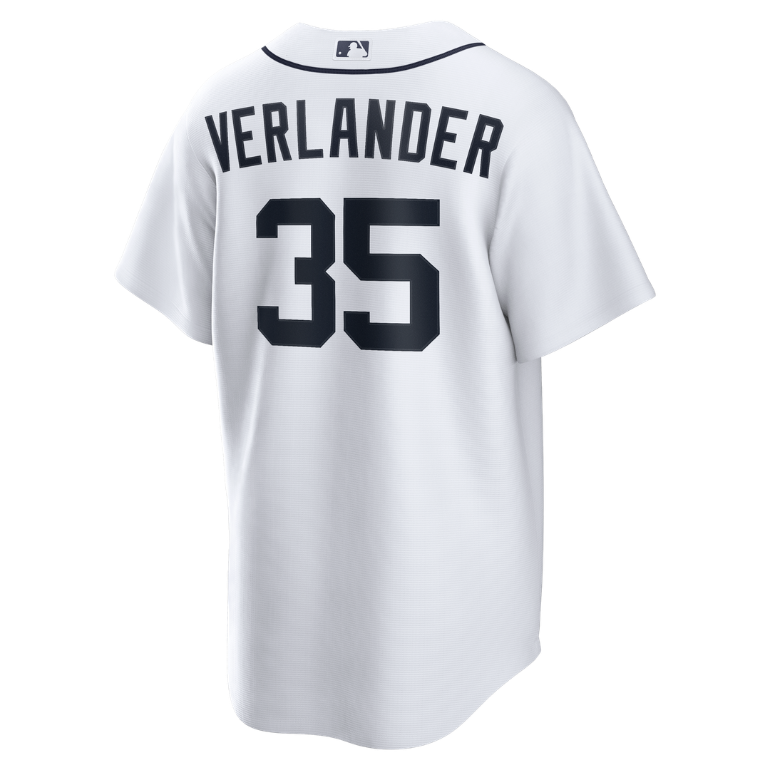 Detroit Tigers Justin Verlander Nike Home Replica Jersey - White MLB Team Jersey Baseball Fan Apparel