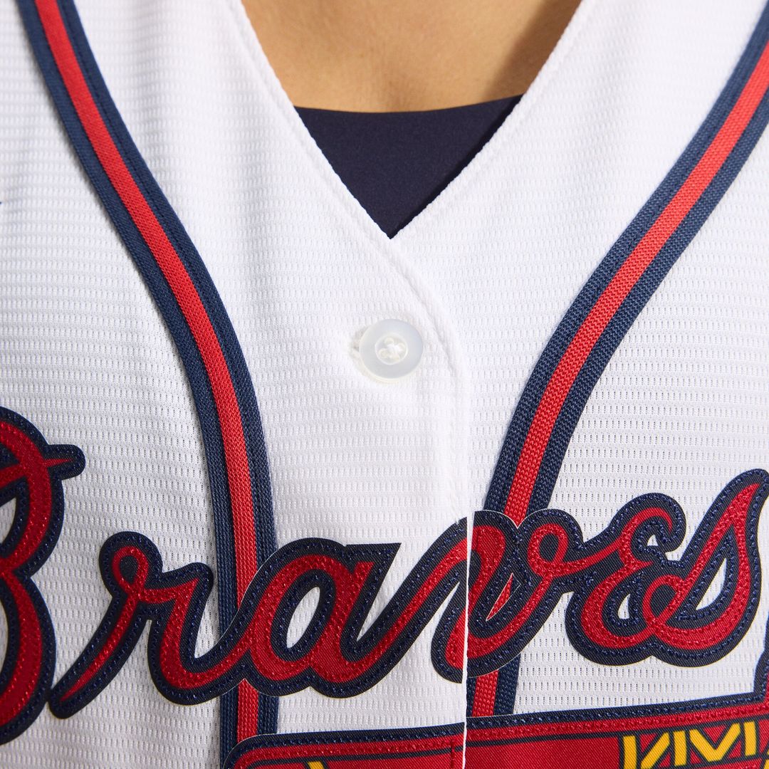 Atlanta Braves Nike Women's Home Replica Team Jersey - White MLB Team Jersey Baseball Fan Apparel