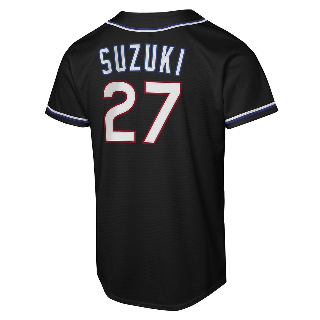 Chicago Cubs Seiya Suzuki Nike Youth Fashion Replica Player Jersey - Black MLB Team Jersey Baseball Fan Apparel
