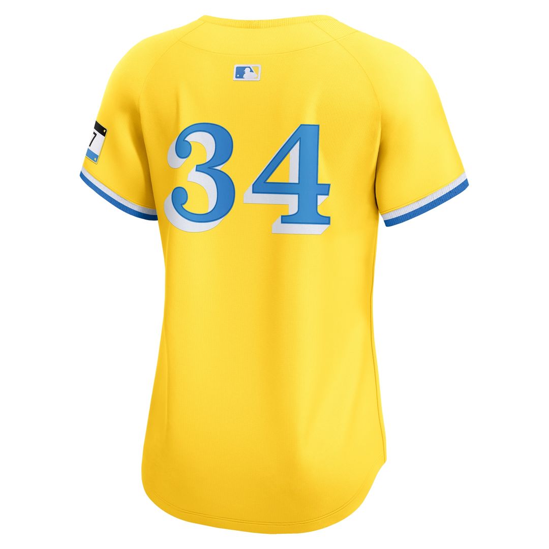 Boston Red Sox David Ortiz Nike Women's City Connect Limited Jersey - Gold MLB Team Jersey Baseball Fan Apparel