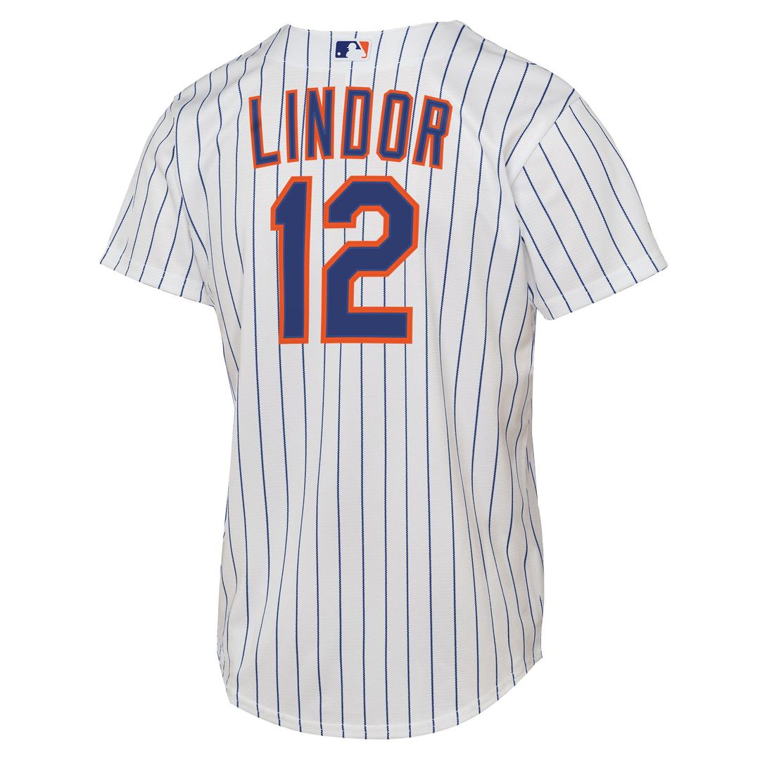 New York Mets Francisco Lindor Nike Youth Home Replica Player Jersey - White MLB Team Jersey Baseball Fan Apparel
