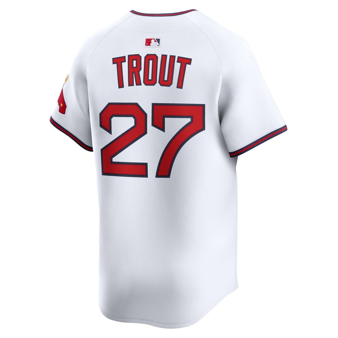 Los Angeles Angels Mike Trout Nike Alternate Limited Jersey - White MLB Team Jersey Baseball Fan Apparel