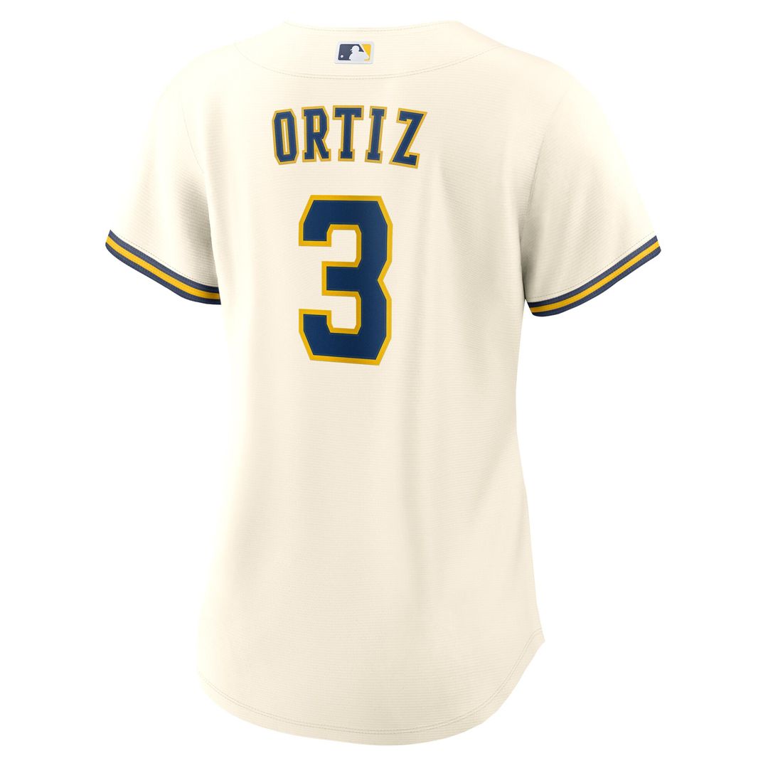 Milwaukee Brewers Joey Ortiz Nike Women's Home Replica Jersey - Cream MLB Team Jersey Baseball Fan Apparel