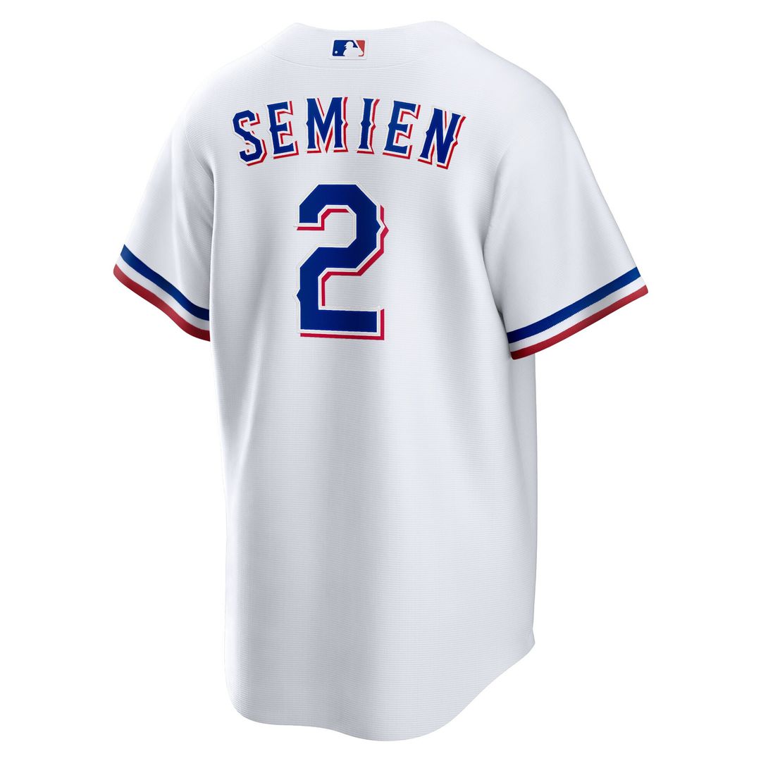 Texas Rangers Marcus Semien Nike Home Replica Player Jersey - White MLB Team Jersey Baseball Fan Apparel