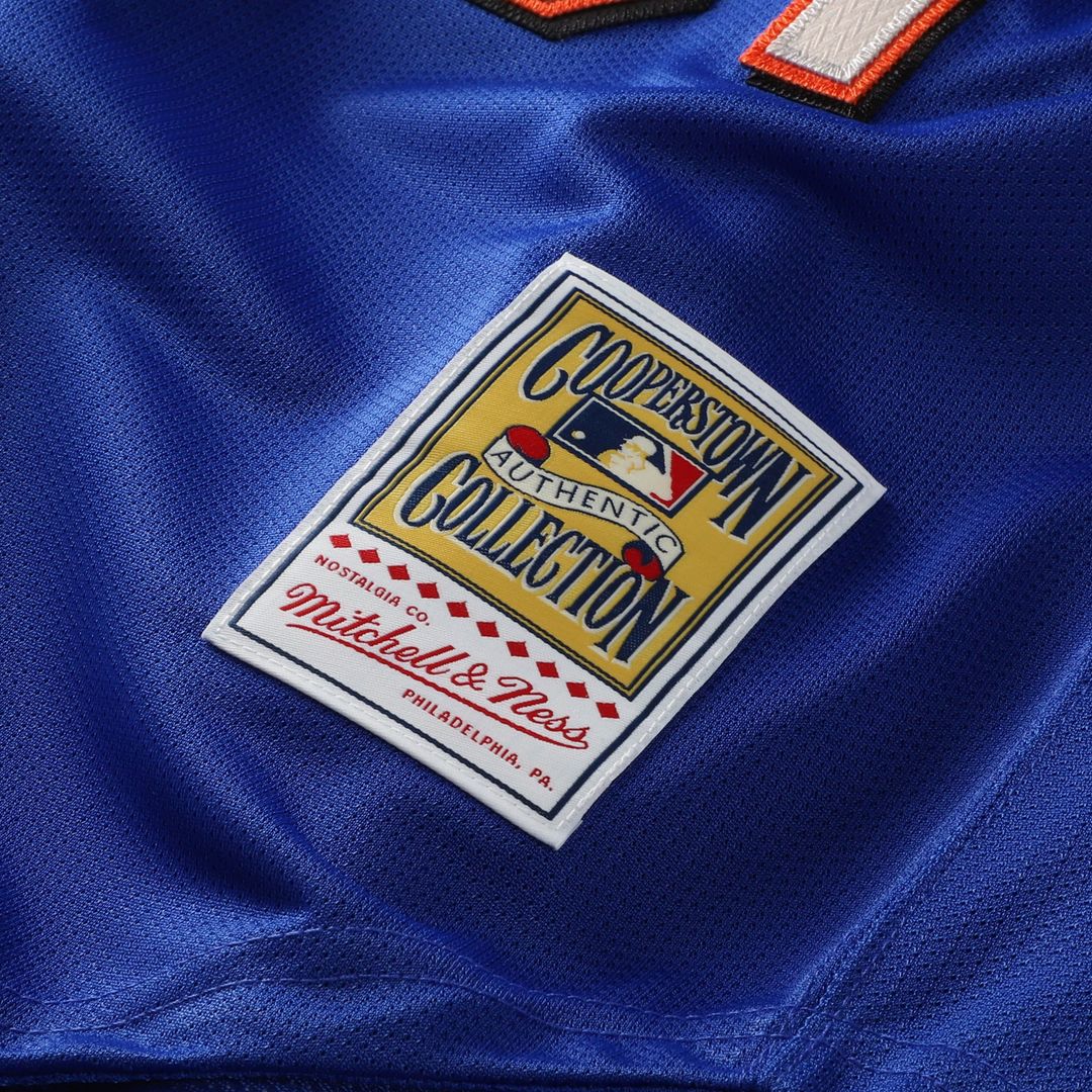 New York Mets Mike Piazza Mitchell & Ness Cooperstown Mesh Batting Practice Button - Up Jersey - Orange MLB Team Jersey Baseball Fan Apparel