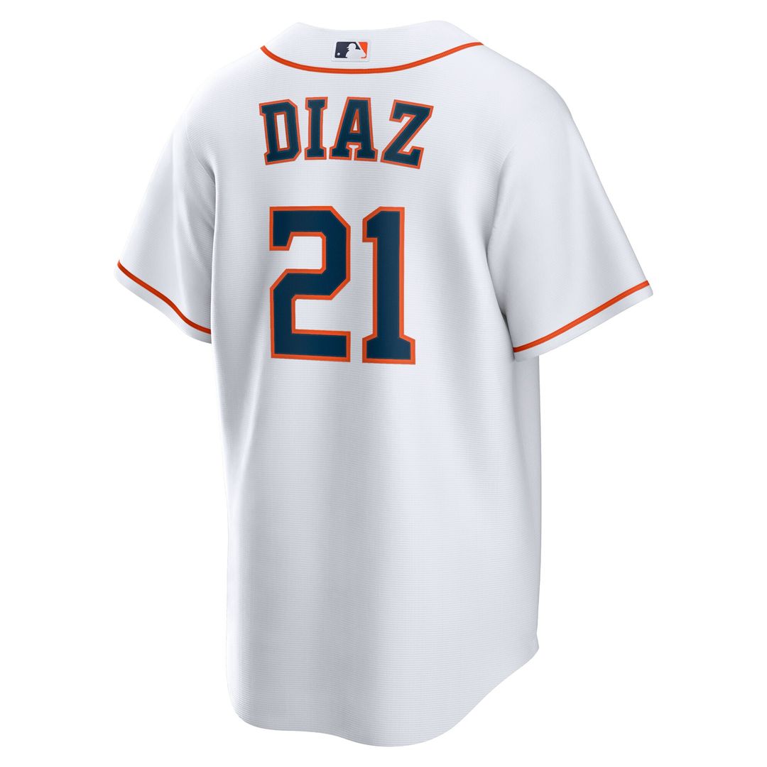 Houston Astros Yainer Diaz Nike Home Replica Jersey - White MLB Team Jersey Baseball Fan Apparel