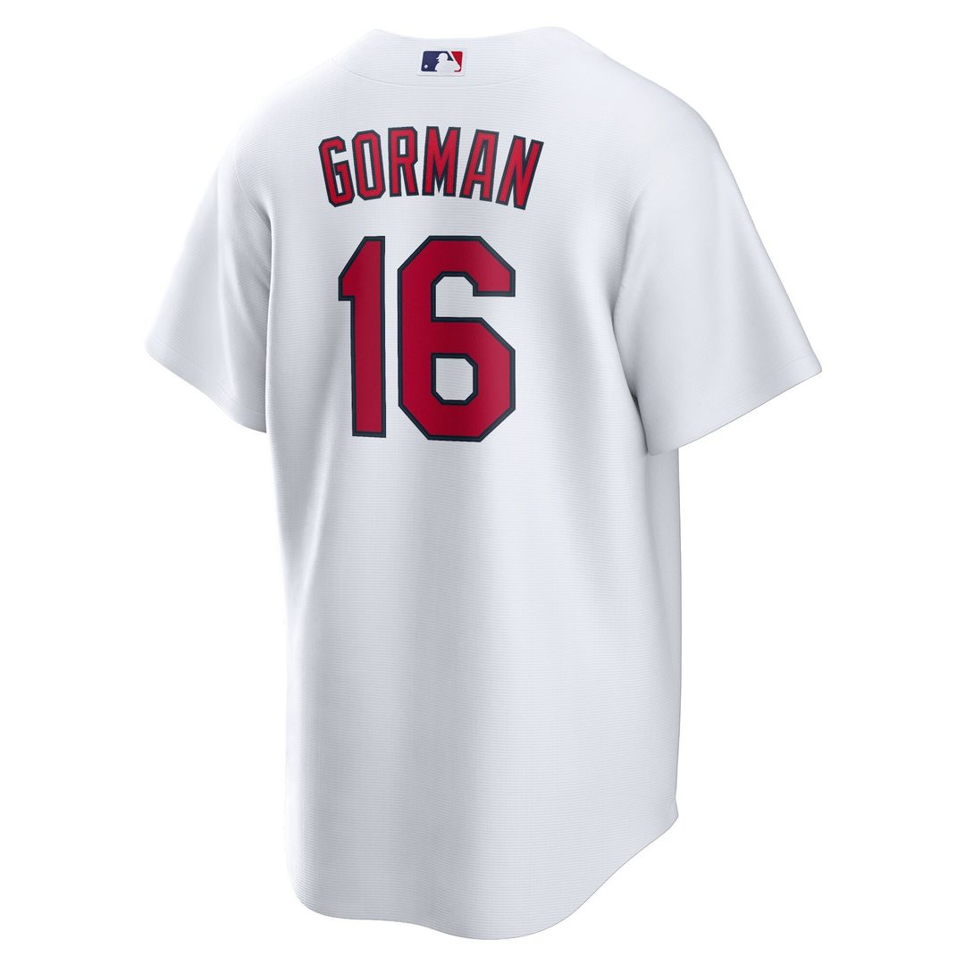 St. Louis Cardinals Nolan Gorman Nike Home Replica Jersey - White MLB Team Jersey Baseball Fan Apparel