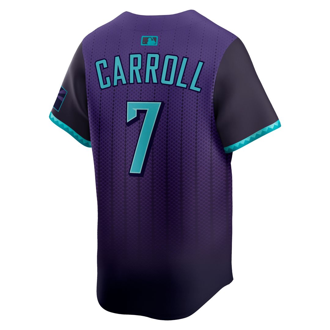 Arizona Diamondbacks Corbin Carroll Nike 2025 City Connect Limited Player Jersey - Purple MLB Team Jersey Baseball Fan Apparel