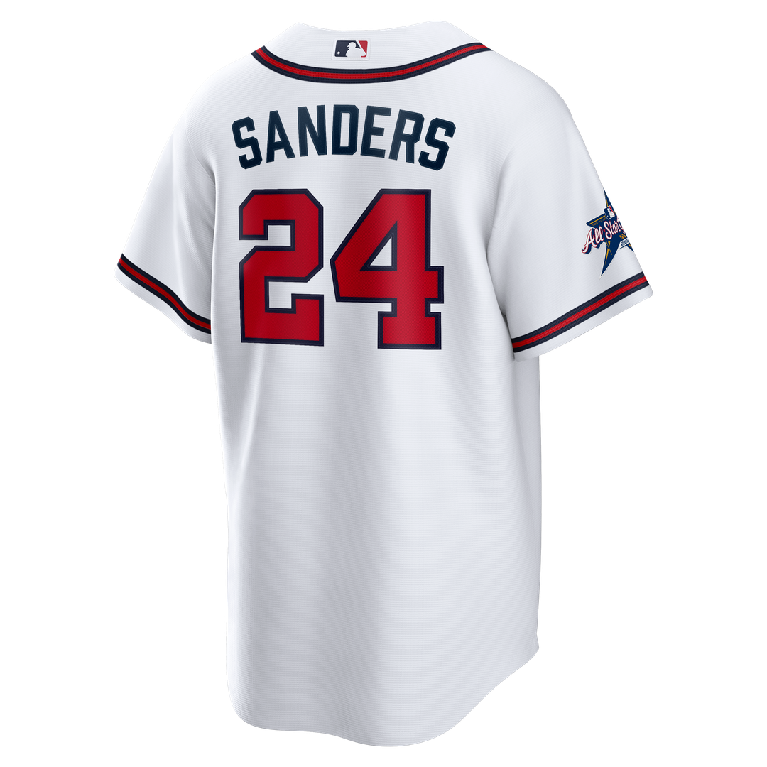 Atlanta Braves Deion Sanders Nike Home Retired Player Replica Jersey - White MLB Team Jersey Baseball Fan Apparel