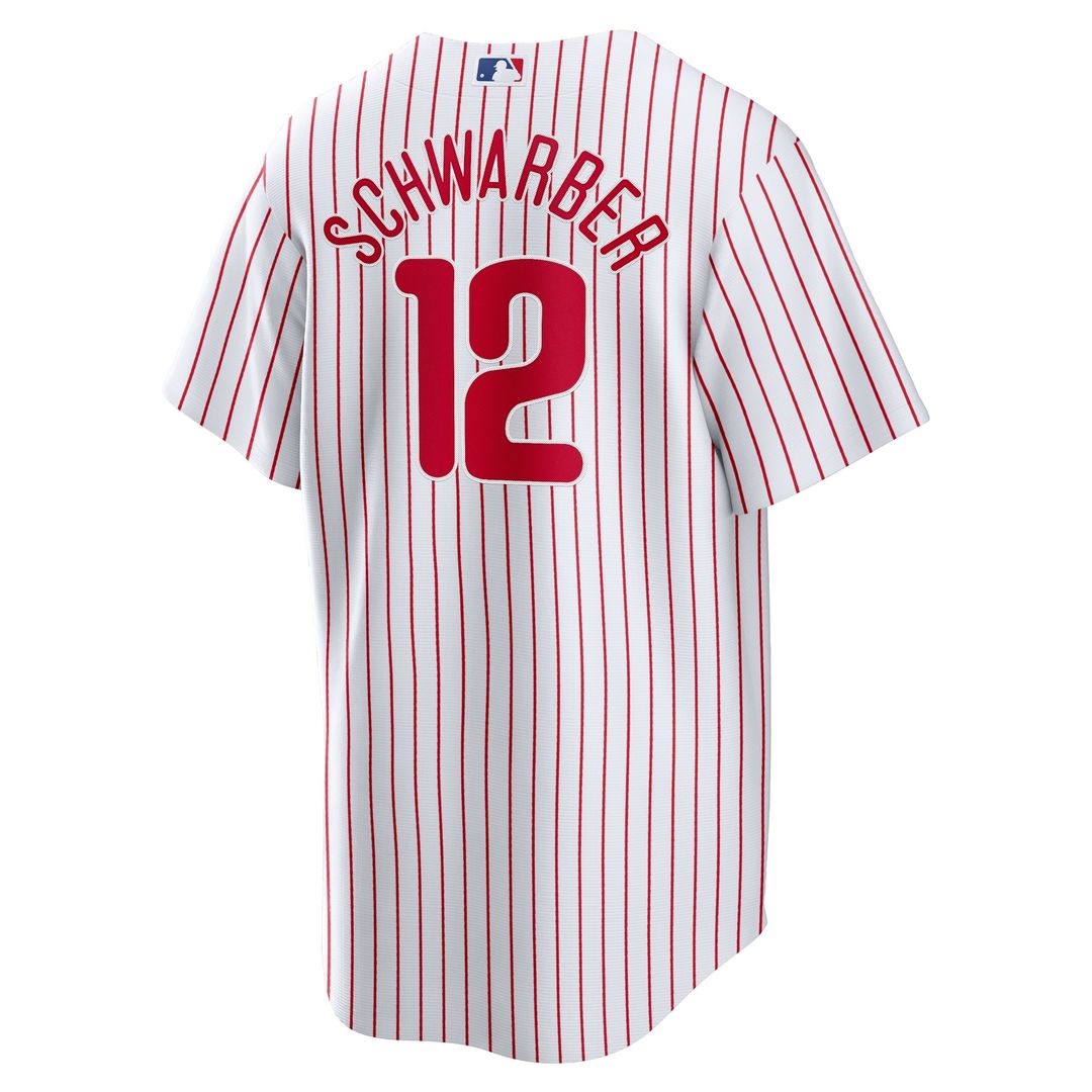 Philadelphia Phillies Kyle Schwarber Nike Replica Player Jersey - White MLB Team Jersey Baseball Fan Apparel