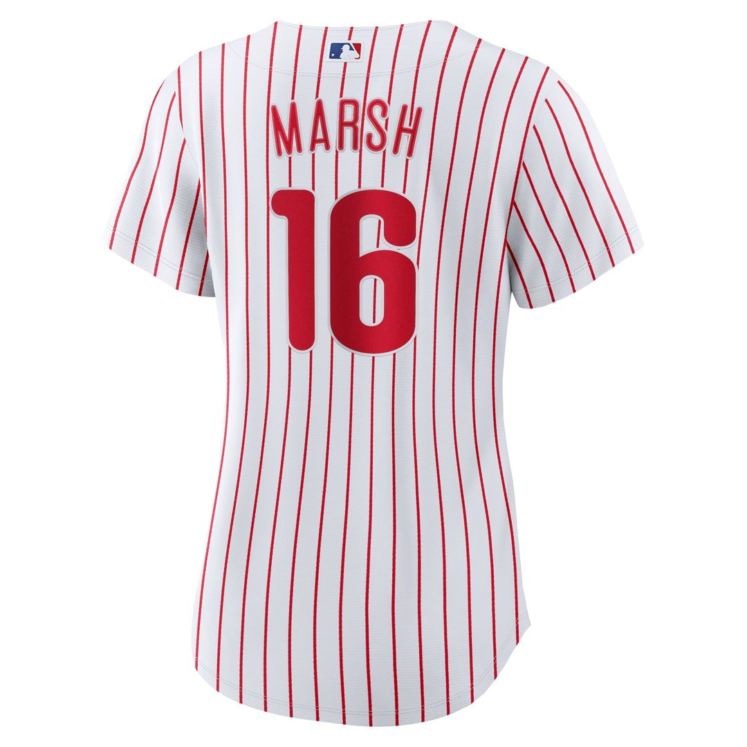Philadelphia Phillies Brandon Marsh Nike Women's Home Replica Jersey - White MLB Team Jersey Baseball Fan Apparel