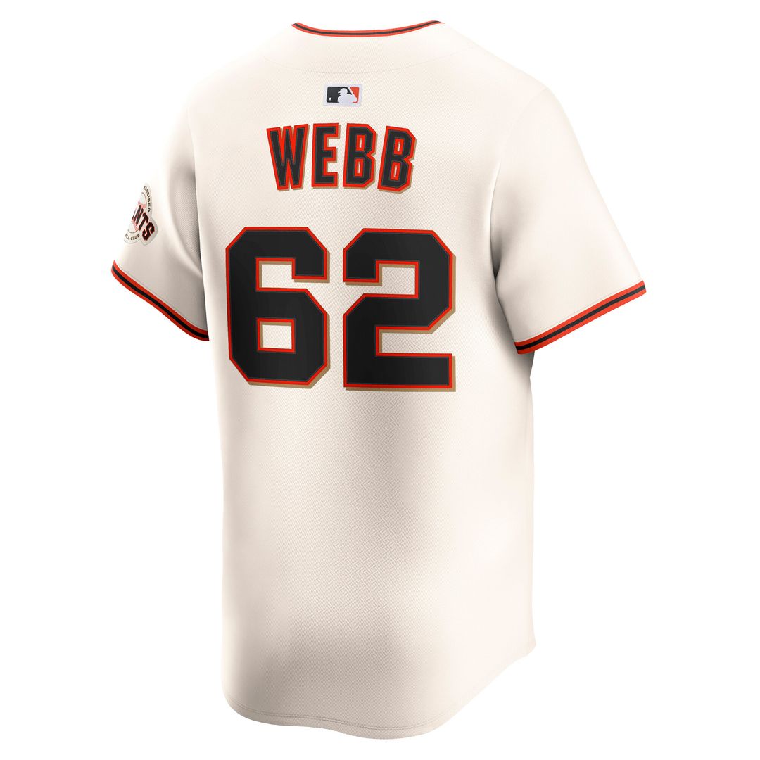 San Francisco Giants Logan Webb Nike Home Limited Player Jersey - Cream MLB Team Jersey Baseball Fan Apparel