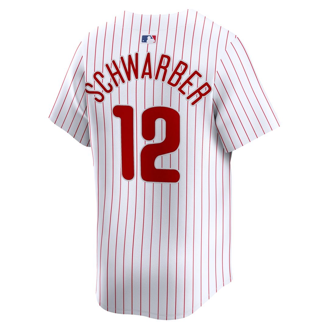 Philadelphia Phillies Kyle Schwarber Nike Home Limited Player Jersey - White MLB Team Jersey Baseball Fan Apparel