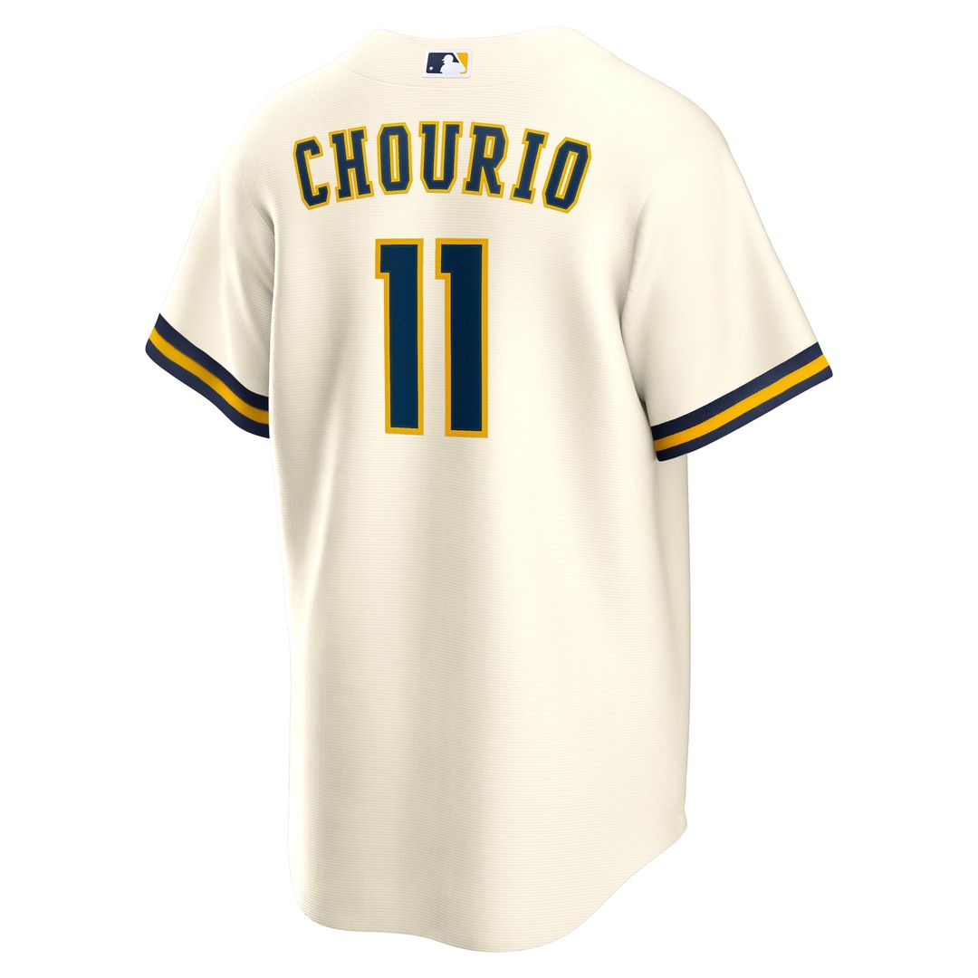Milwaukee Brewers Jackson Chourio Nike Home Replica Jersey - Cream MLB Team Jersey Baseball Fan Apparel