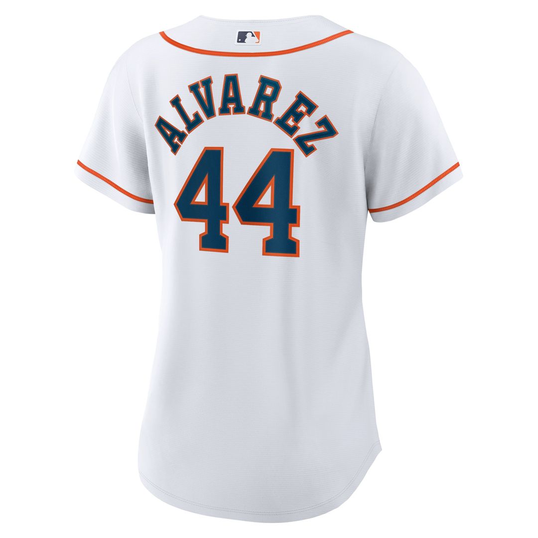 Houston Astros Yordan Alvarez Nike Women's Home Replica Jersey - White MLB Team Jersey Baseball Fan Apparel