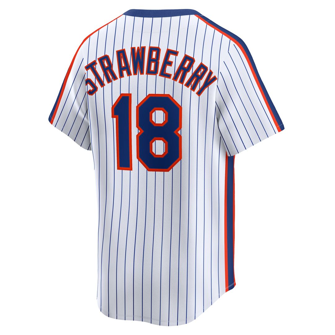 New York Mets Darryl Strawberry Nike Throwback Cooperstown Limited Jersey - White MLB Team Jersey Baseball Fan Apparel