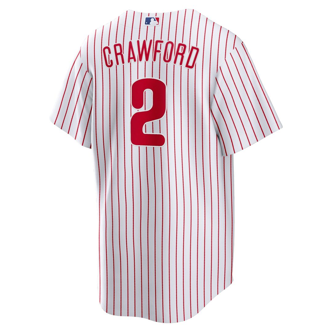 Philadelphia Phillies Justin Crawford Nike Home Replica Jersey - White MLB Team Jersey Baseball Fan Apparel