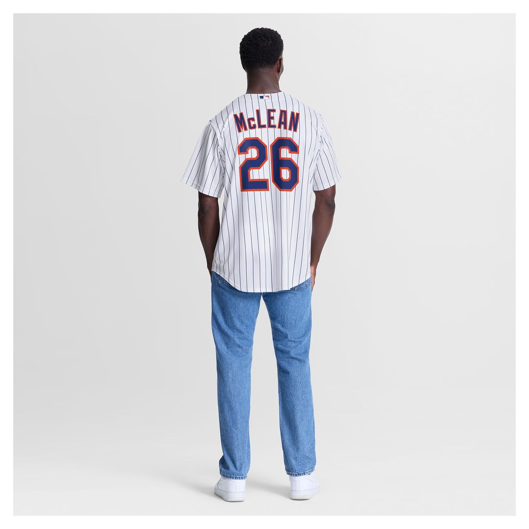 New York Mets Nolan McLean Nike Home Replica Jersey - White MLB Team Jersey Baseball Fan Apparel