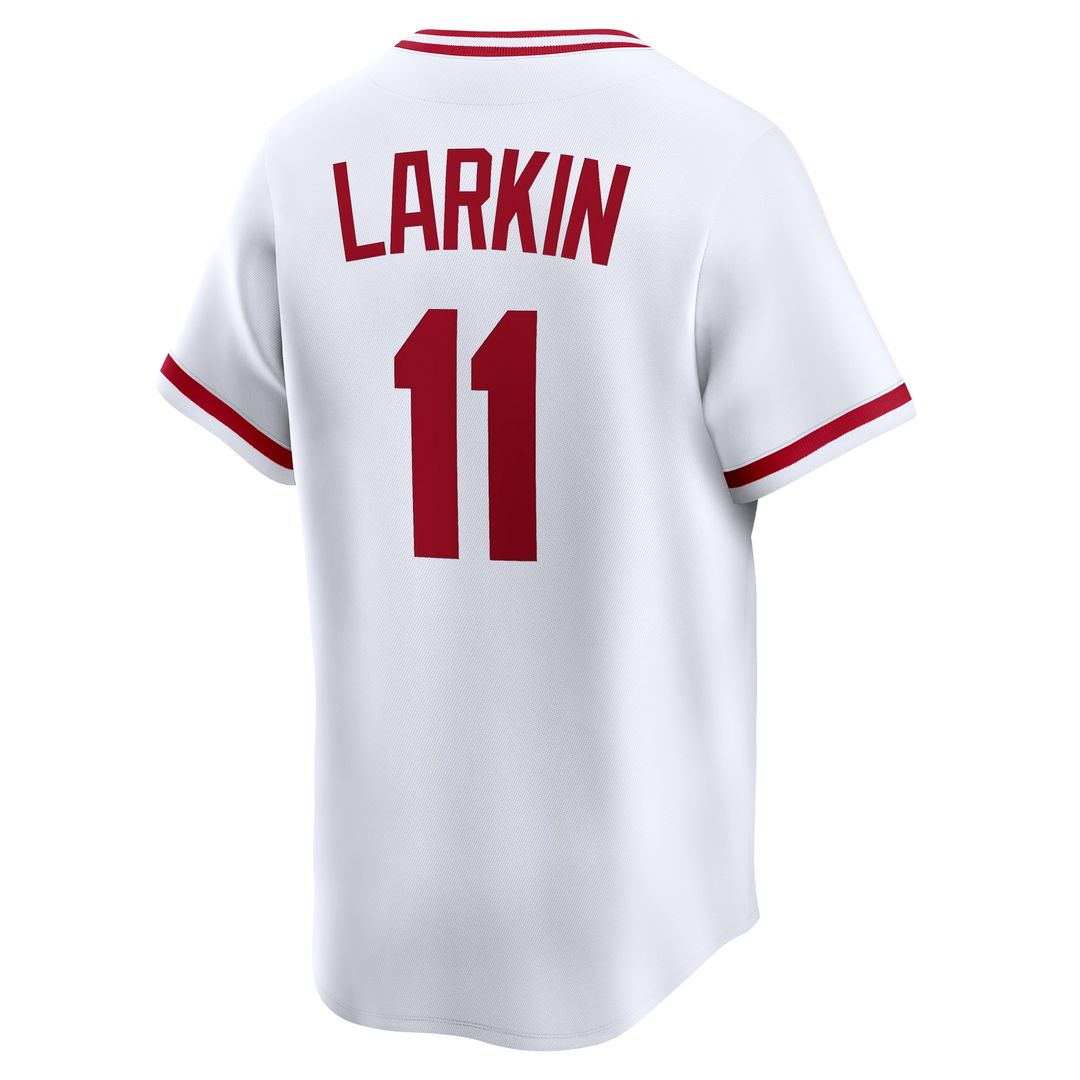 Cincinnati Reds Barry Larkin Nike Throwback Cooperstown Limited Jersey - White MLB Team Jersey Baseball Fan Apparel