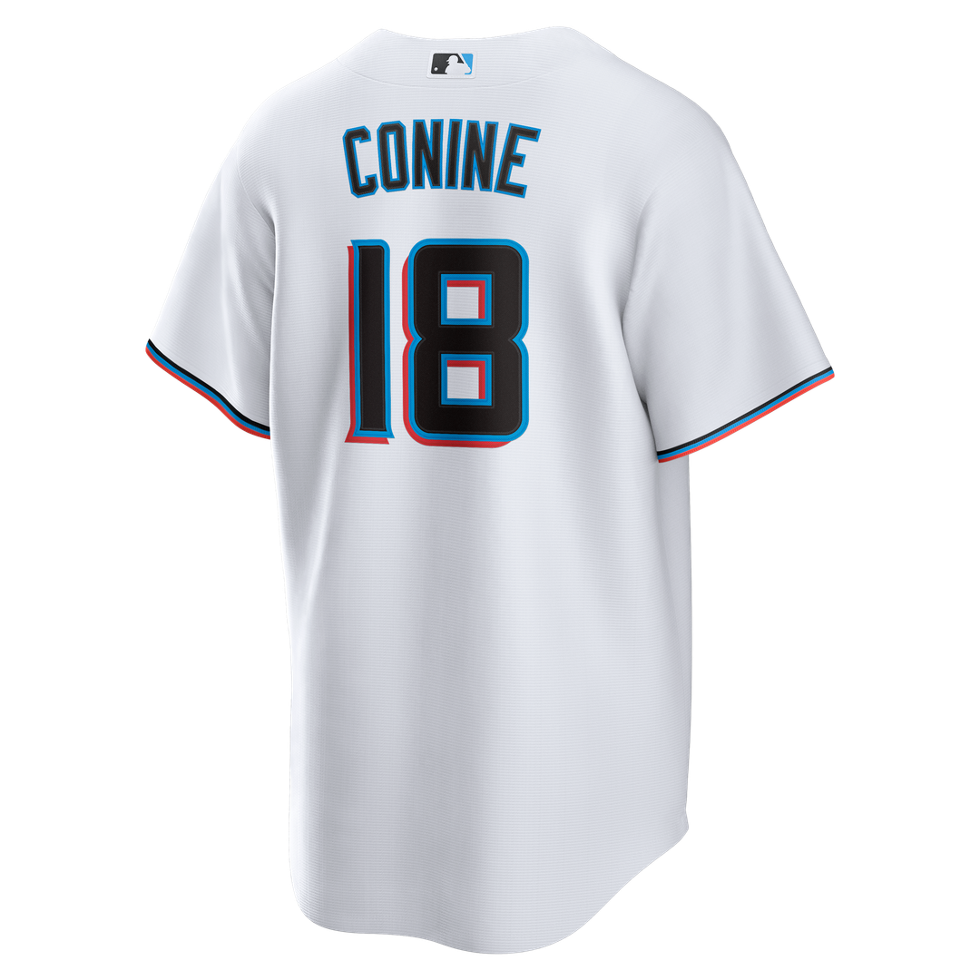Miami Marlins Griffin Conine Nike Home Replica Jersey - White MLB Team Jersey Baseball Fan Apparel