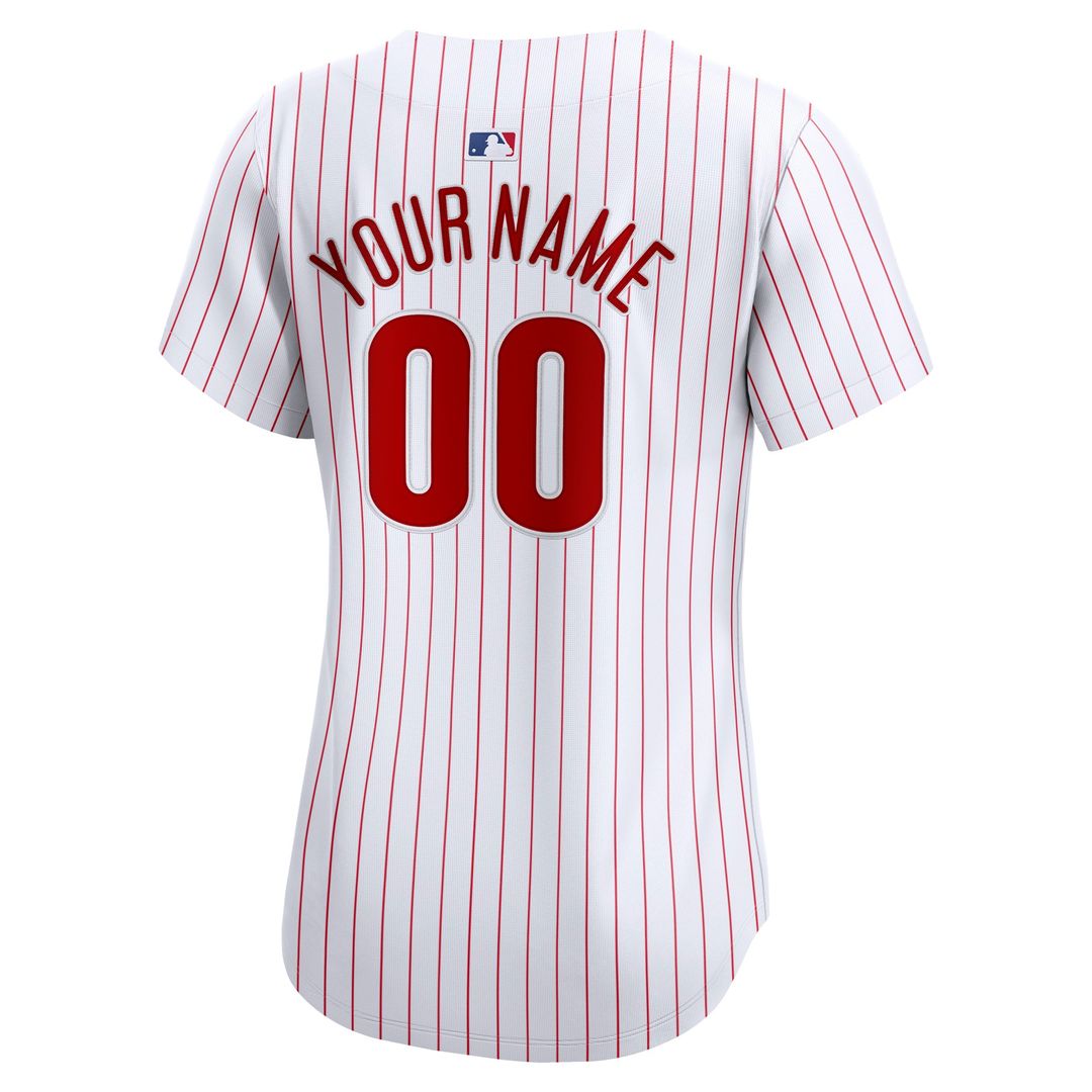 Philadelphia Phillies Nike Women's Home Limited Custom Jersey - White MLB Team Jersey Baseball Fan Apparel