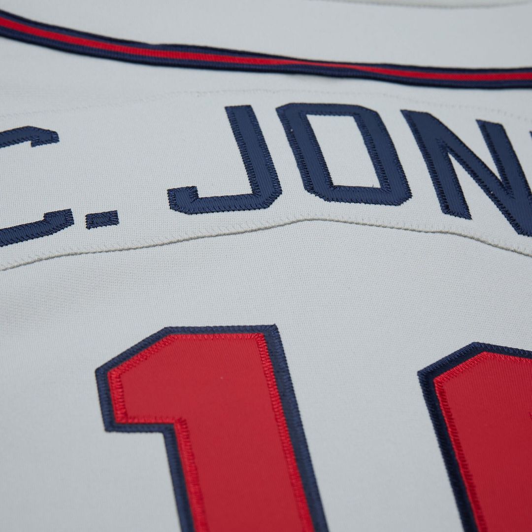 Atlanta Braves Chipper Jones Mitchell & Ness 1995 Throwback Authentic Jersey - Gray MLB Team Jersey Baseball Fan Apparel