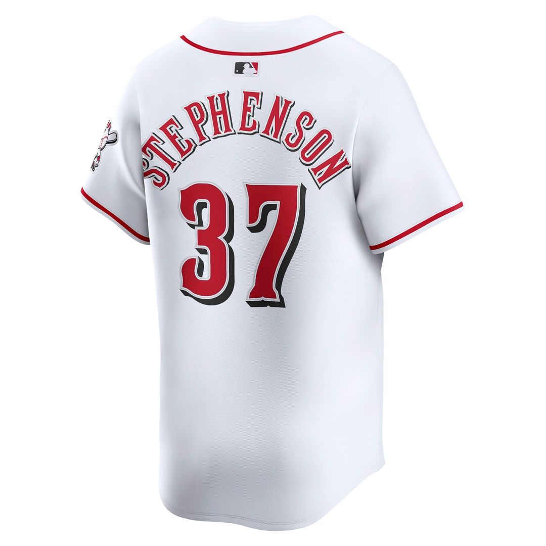 Cincinnati Reds Tyler Stephenson Nike Home Limited Player Jersey - White MLB Team Jersey Baseball Fan Apparel