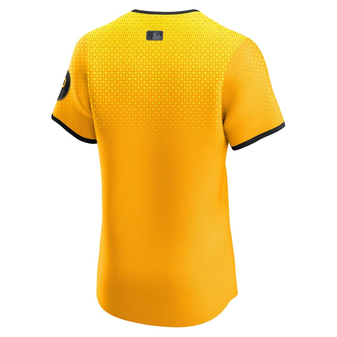 Pittsburgh Pirates Nike City Connect Elite Jersey - Gold MLB Team Jersey Baseball Fan Apparel