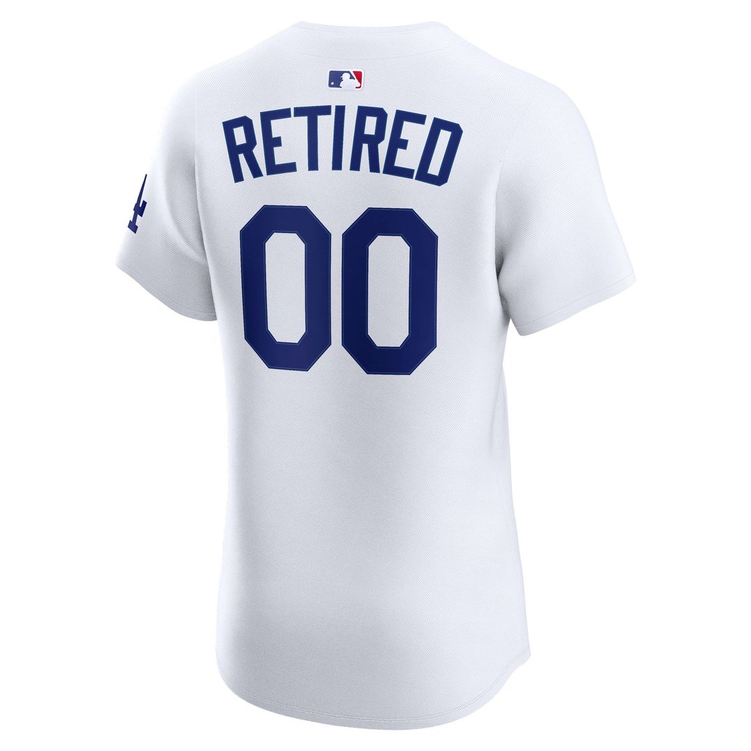Los Angeles Dodgers Nike Home Elite Pick - A - Player Retired Roster Jersey - White MLB Team Jersey Baseball Fan Apparel