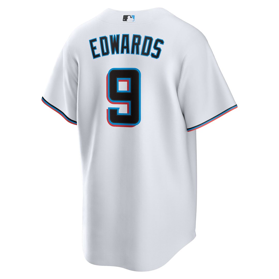 Miami Marlins Xavier Edwards Nike Home Replica Jersey - White MLB Team Jersey Baseball Fan Apparel