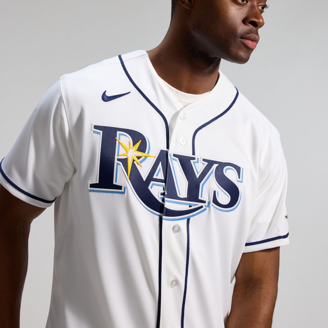 Tampa Bay Rays Nike Home Authentic Jersey - White MLB Team Jersey Baseball Fan Apparel