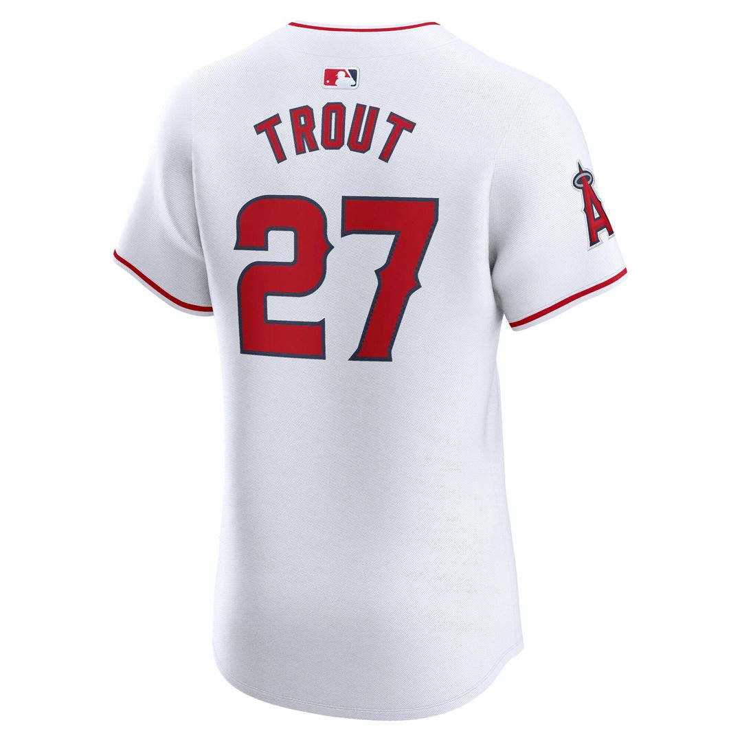 Los Angeles Angels Mike Trout Nike Home Elite Player Jersey - White MLB Team Jersey Baseball Fan Apparel