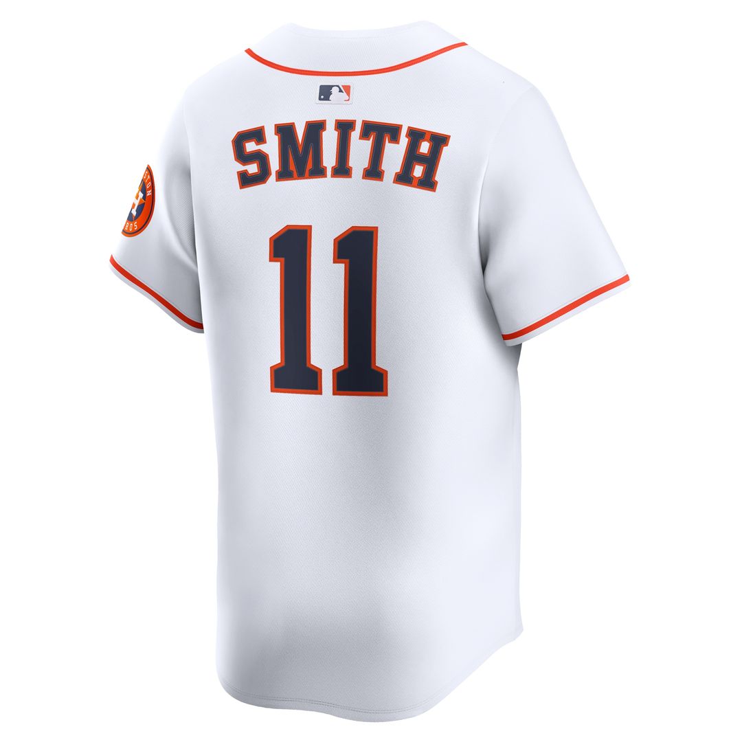 Houston Astros Cam Smith #11 Nike Home Limited Player Jersey - White MLB Team Jersey Baseball Fan Apparel