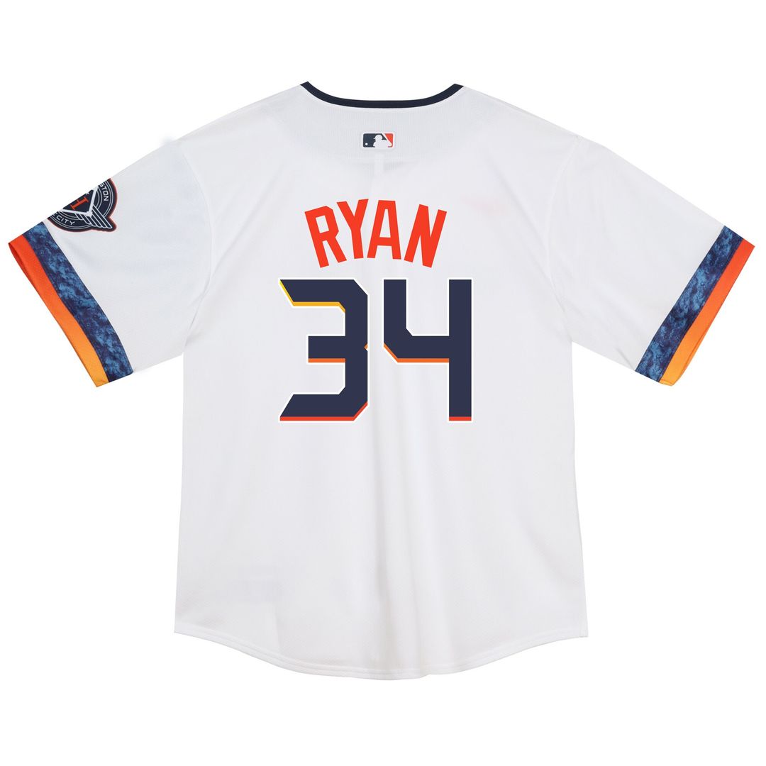 Houston Astros Nolan Ryan Nike Toddler City Connect 2025 Limited Jersey - White MLB Team Jersey Baseball Fan Apparel