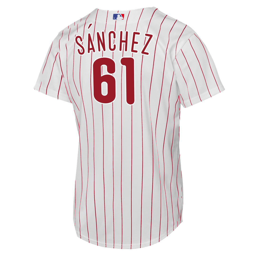 Philadelphia Phillies Cristopher Sánchez Nike Youth Home Replica Jersey - White MLB Team Jersey Baseball Fan Apparel