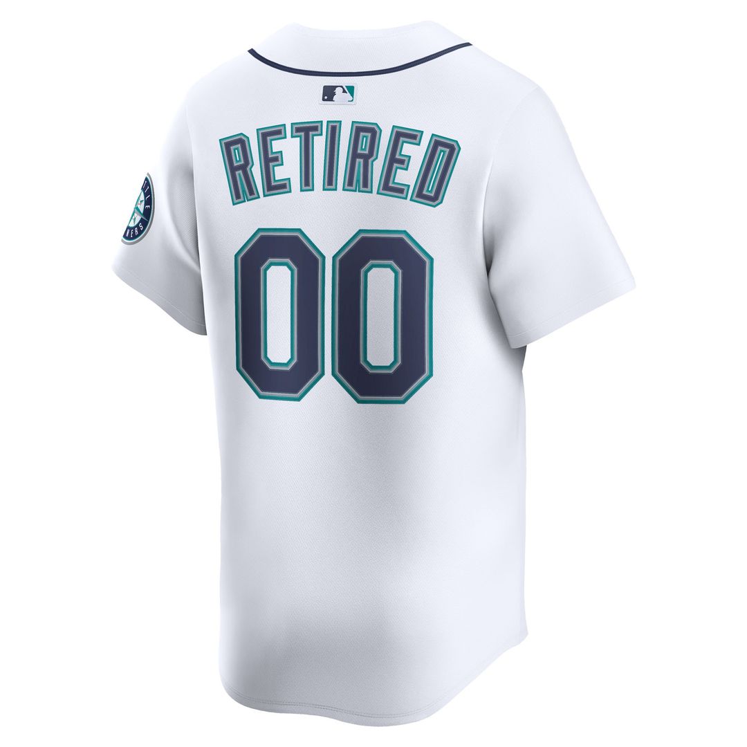 Seattle Mariners Nike Home Limited Pick - A - Player Retired Roster Jersey - White MLB Team Jersey Baseball Fan Apparel