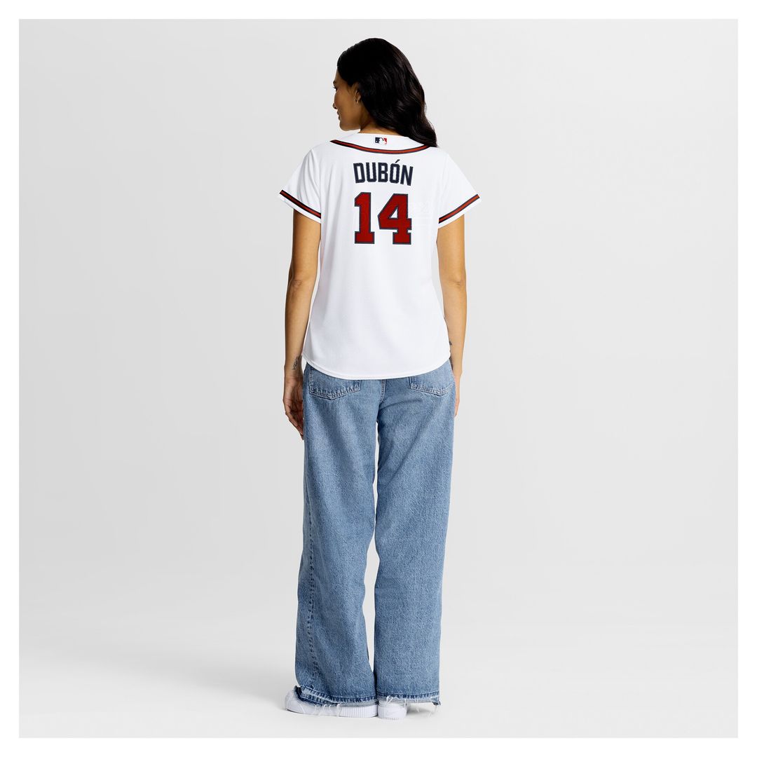 Atlanta Braves Mauricio Dubón Nike Women's Home Replica Jersey - White MLB Team Jersey Baseball Fan Apparel