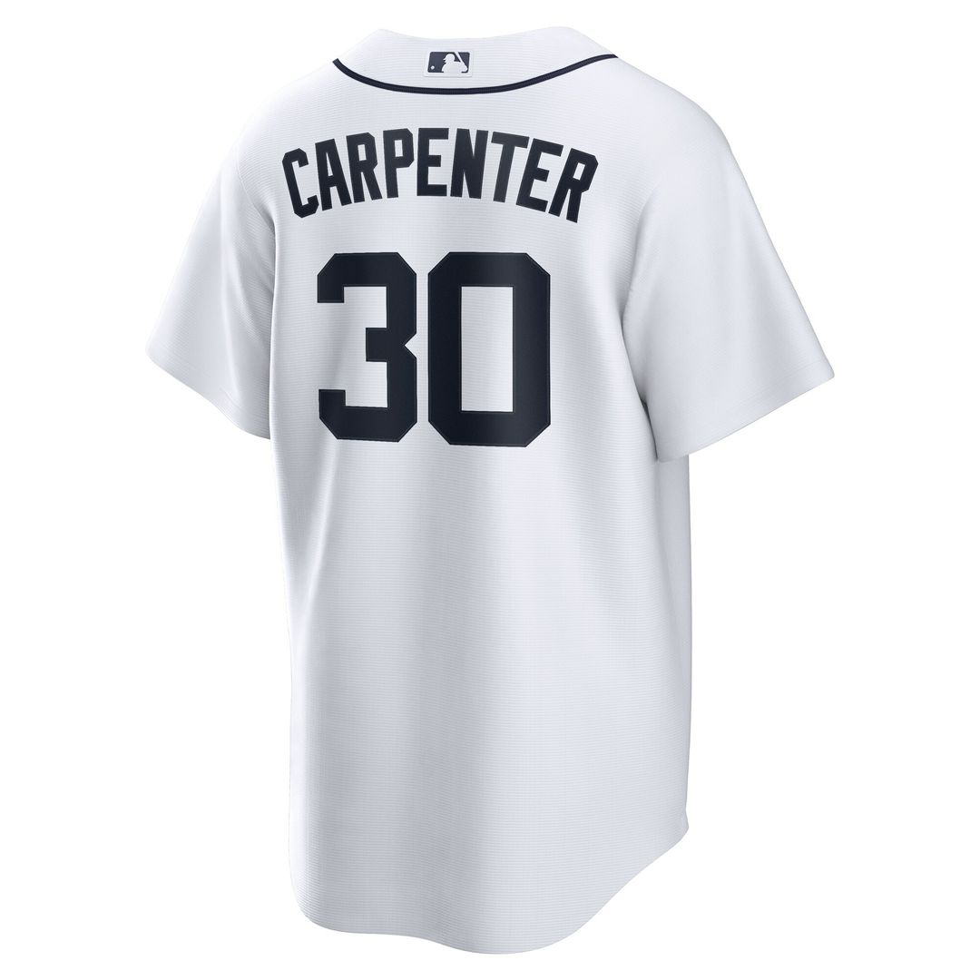 Detroit Tigers Kerry Carpenter Nike Home Replica Jersey - White MLB Team Jersey Baseball Fan Apparel