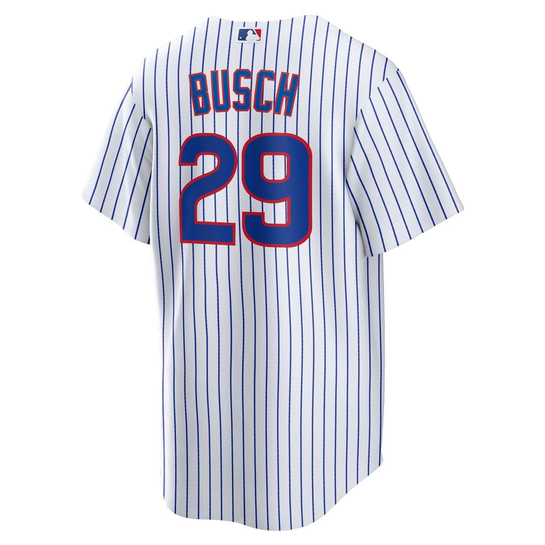 Chicago Cubs Michael Busch Nike Home Replica Jersey - White MLB Team Jersey Baseball Fan Apparel