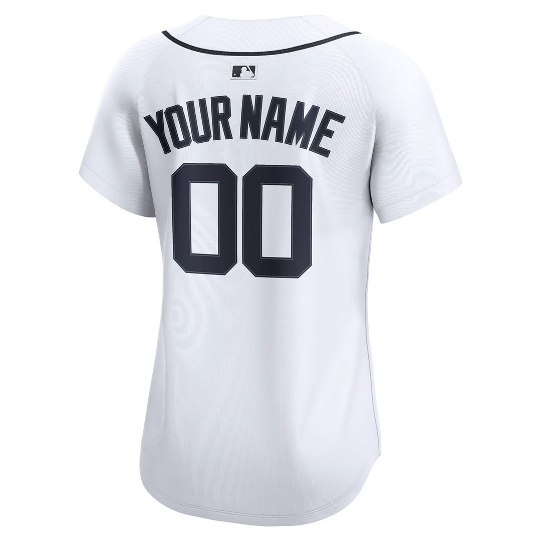 Detroit Tigers Nike Women's Home Limited Custom Jersey - White MLB Team Jersey Baseball Fan Apparel
