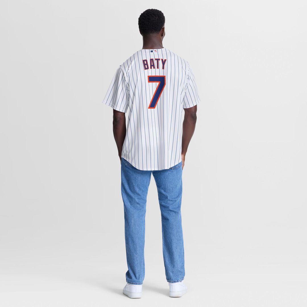 New York Mets Brett Baty Nike Home Replica Jersey - White MLB Team Jersey Baseball Fan Apparel