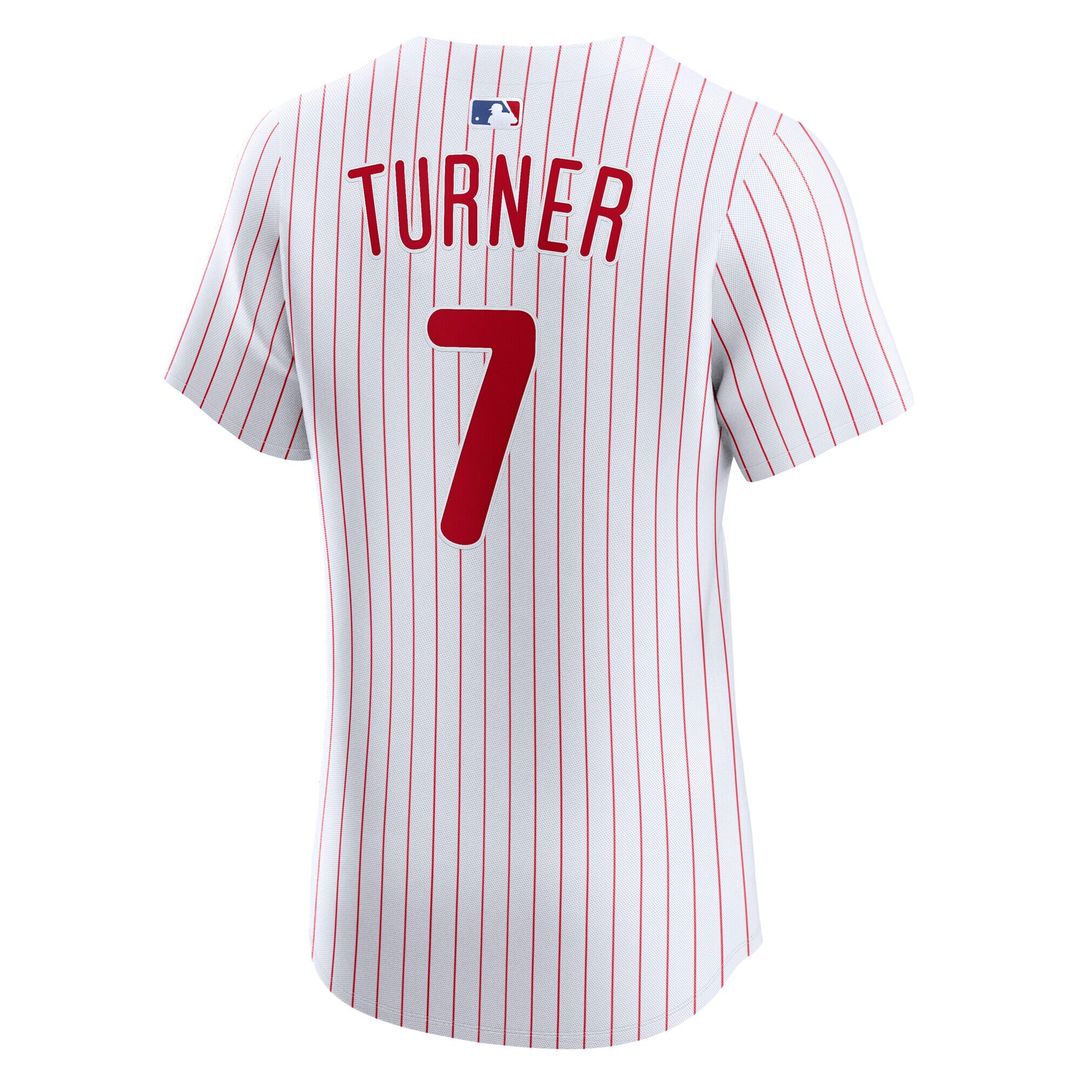 Philadelphia Phillies Trea Turner Nike Home Elite Jersey - White MLB Team Jersey Baseball Fan Apparel