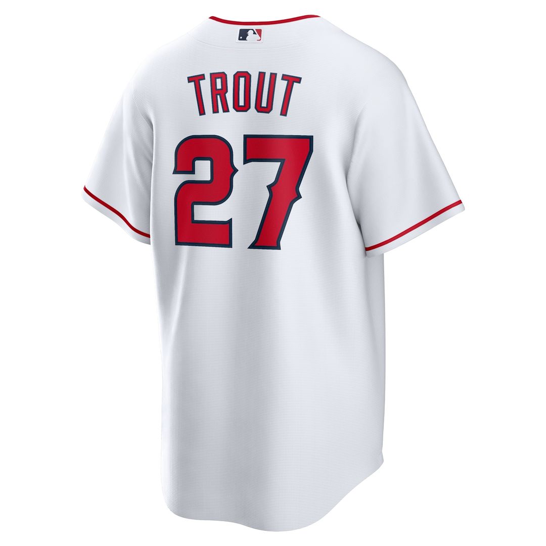 Los Angeles Angels Mike Trout Nike Home Replica Player Name Jersey - White MLB Team Jersey Baseball Fan Apparel