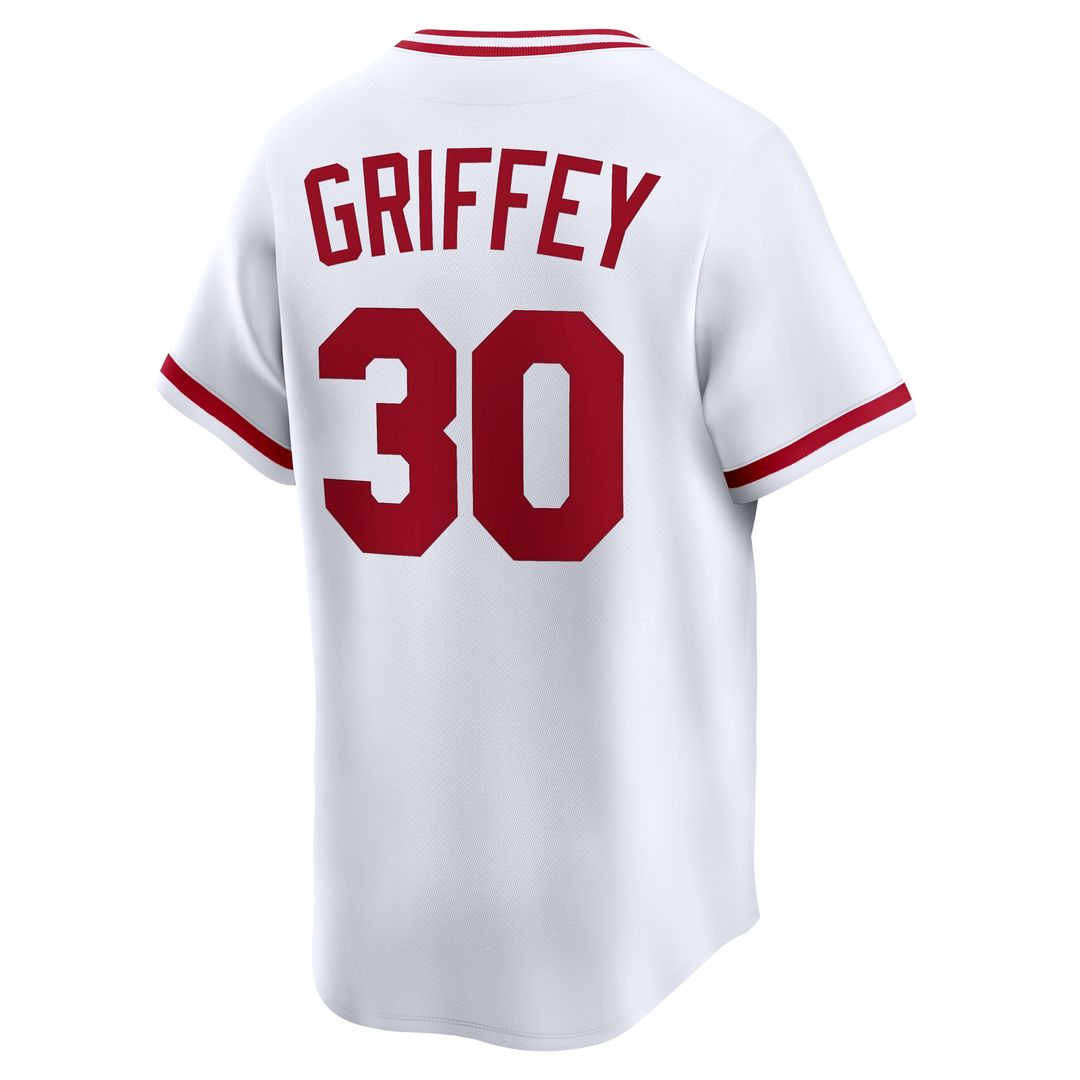 Cincinnati Reds Ken Griffey Nike Throwback Cooperstown Limited Jersey - White MLB Team Jersey Baseball Fan Apparel