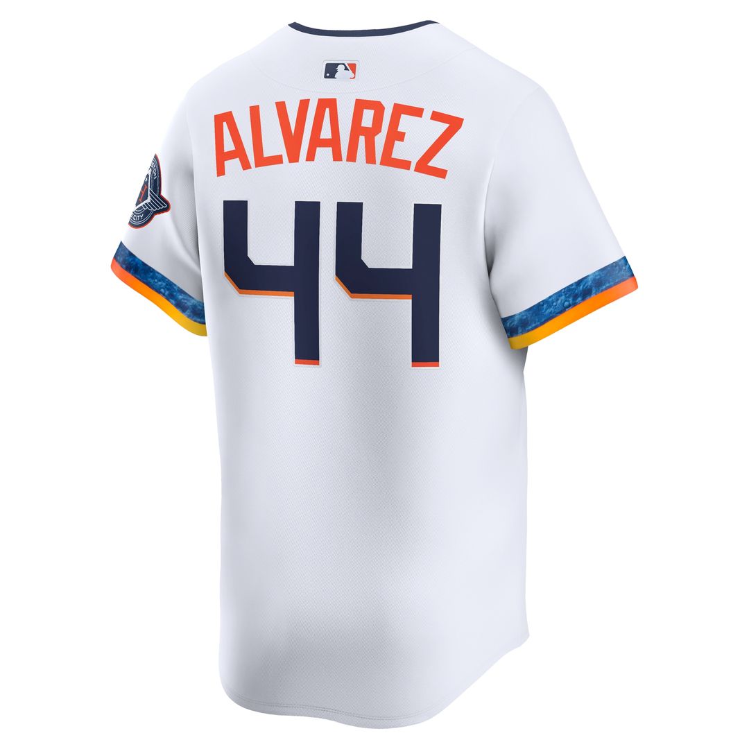 Houston Astros Yordan Alvarez Nike 2025 City Connect Limited Player Jersey - White MLB Team Jersey Baseball Fan Apparel